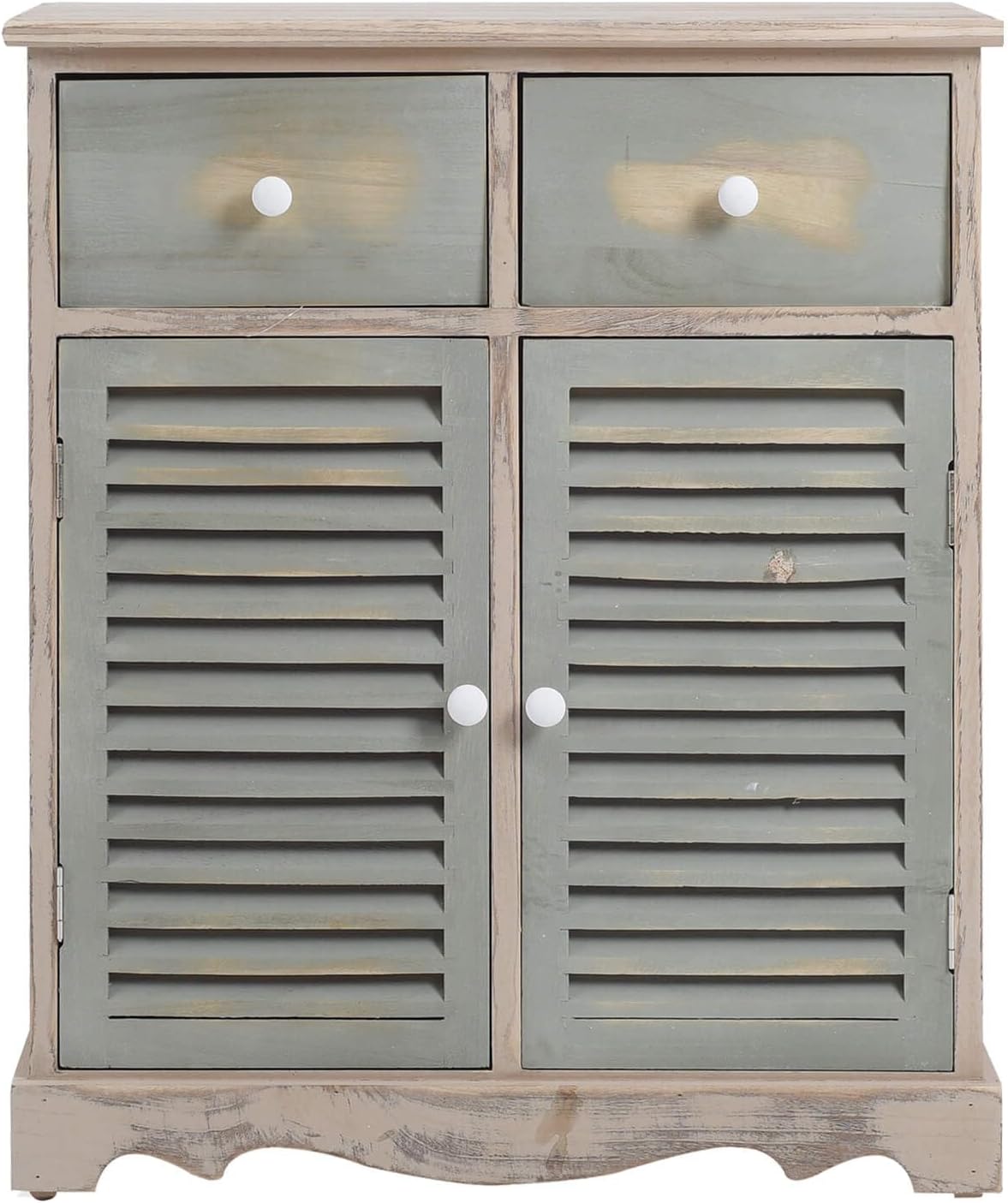 Credenza Armadietto 2 Cassetti 2 Ante Legno