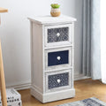 Comodino in stile mediterraneo con 3 cassetti