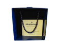 Bracciale Bluespirit In Acciaio Con Sfere Blu Notte E Finiture Color Silver, Lunghezza Cm 22, In Confezione Regalo, Per Uomo.